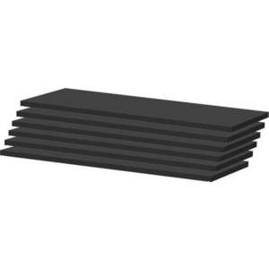 Černé modulární police 6 ks 82x2 cm Dakota – Tenzo obraz
