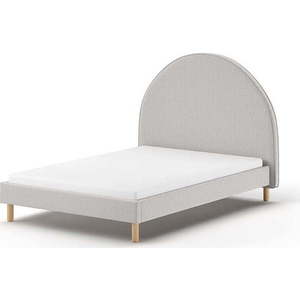 Šedá čalouněná jednolůžková postel s roštem 140x200 cm MOON – Vipack obraz