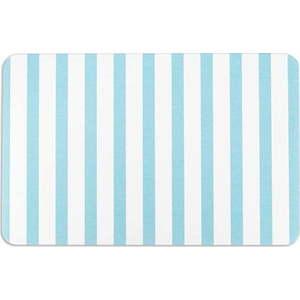 Koupelnová předložka z křemeliny v bílé a světle modré barvě 39x60 cm Stripe – Artsy Doormats obraz