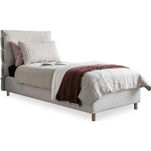 Béžová čalouněná jednolůžková postel s roštem 90x200 cm Sleepy Luna – Miuform obraz