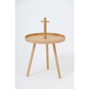 Odkládací stolek z dubového dřeva Wireworks Pick Me Up, ø 45 cm obraz