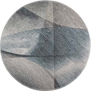Světle šedý pratelný kulatý koberec ø 100 cm – Vitaus obraz