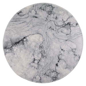 Světle šedý pratelný kulatý koberec ø 80 cm – Vitaus obraz