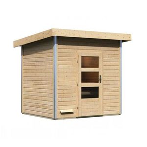 Venkovní finská sauna NORGE Dekorhome Přírodní dřevo obraz