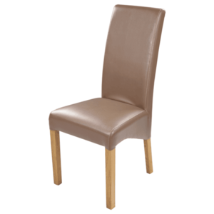 Jídelní židle FOXI III dub olejovaný/textilní kůže cappuccino obraz