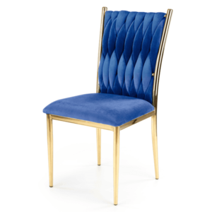 Jídelní židle SCK-436 tmavě modrá/zlatá obraz
