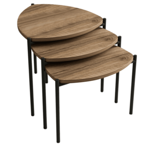 Přístavný stolek LENNY ořech/černá obraz