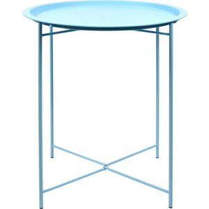 Ocelový rozkládací zahradní stolek v tyrkysové barvě Esschert Design, 46 x 46 x 52 cm obraz