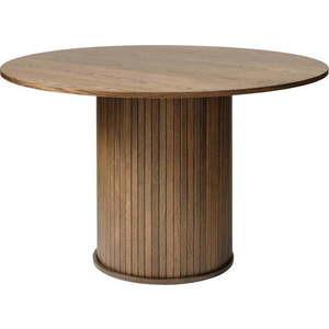 Kulatý jídelní stůl v dekoru dubu ø 120 cm Nola – Unique Furniture obraz