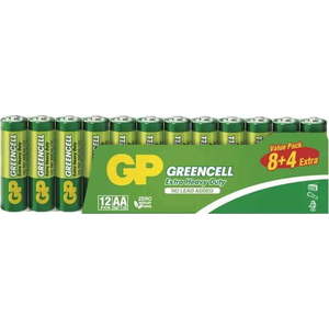Zinkové baterie AA 12 ks GREENCELL – EMOS obraz