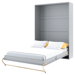 Sklápěcí postel CONCEPT PRO CP-01 šedá, 140x200 cm, vertikální obraz