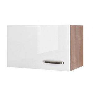 Horní kuchyňská skříňka Valero KH60, dub sonoma/bílý lesk, šířka 60 cm obraz
