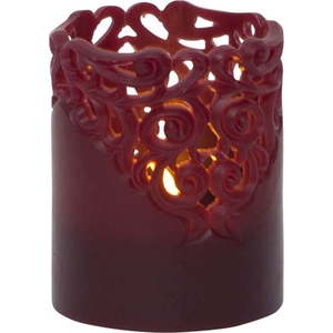 Červená vosková LED svíčka Star Trading Clary, výška 10 cm obraz