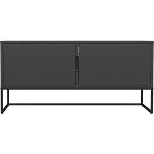 Černý TV stolek s kovovými nohami Tenzo Lipp obraz