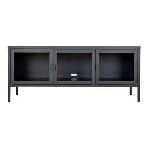 Černý kovový TV stolek 130x55 cm Brisbane – House Nordic obraz