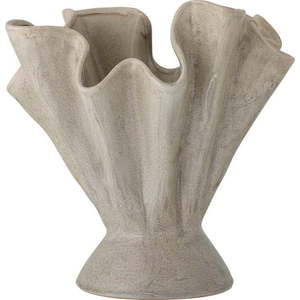 Béžová ručně vyrobená váza z kameniny Plier – Bloomingville obraz