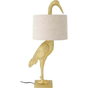 Stolní lampa ve zlaté barvě s textilním stínidlem (výška 73 cm) Heron – Bloomingville obraz
