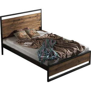 Jednolůžková postel s roštem v černo-přírodní barvě 120x200 cm Ariane – Kalune Design obraz