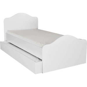 Bílá jednolůžková postel s úložným prostorem 90x190 cm Kanguru – Kalune Design obraz