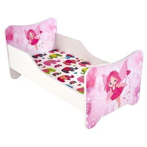 Dětská postel s matrací HOPPY růžová/bílá, 70x140 cm obraz