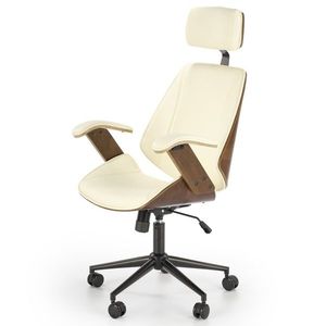 Kancelářská židle AGNOZAU ořech/krémová obraz