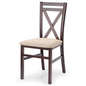 Jídelní židle DORAESZ ořech tmavý/béžová obraz