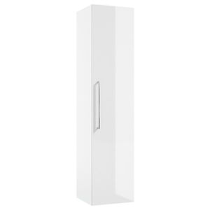 Vysoká koupelnová skříňka DORADO C32 bílá/bílá vysoký lesk obraz