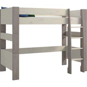 Bílo-šedá vyvýšená dětská postel z borovicového dřeva 90x200 cm Steens for Kids - Tvilum obraz