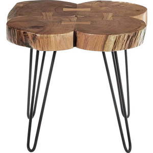 Odkládací stolek s deskou z akácie 50x50 cm Nandri – Premier Housewares obraz