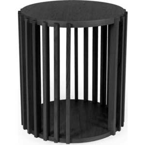 Černý odkládací stolek Woodman Drum, ø 53 cm obraz