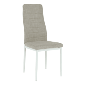 Židle, ekokůže bílá/kov bílá, COLETA obraz