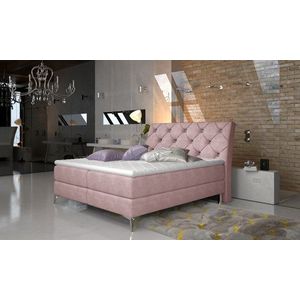 Boxspringová postel ADEL 180 Omega 91 - růžová, Boxspringová postel ADEL 180 Omega 91 - růžová obraz