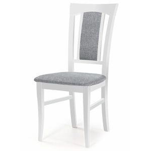 Jídelní židle SIBA bílá/šedá obraz