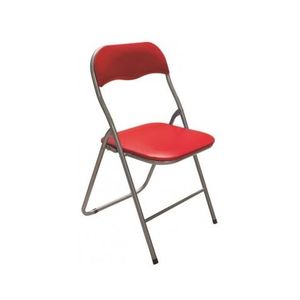 Skládací židle Foldus, červená ekokůže obraz