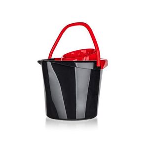 Úklidový kbelík se ždímačem Eco 14 l, černá/červená obraz