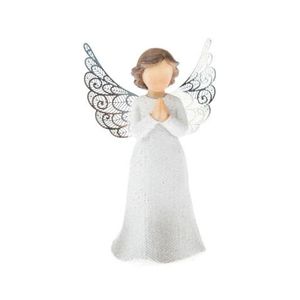 Dekorační soška Anděl modlící se 12 cm, bílý obraz