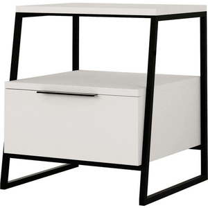 Bílý noční stolek s poličkami Pal – Kalune Design obraz