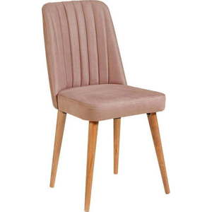 Světle růžová sametová jídelní židle Stormi Sandalye – Kalune Design obraz
