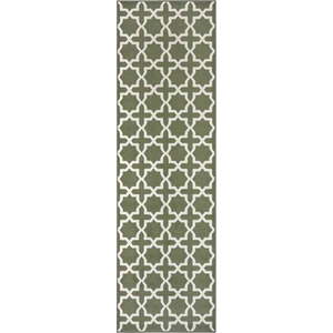 Zelený koberec běhoun 300x80 cm Glam - Hanse Home obraz