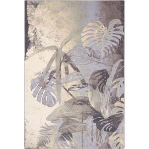Krémovo-šedý vlněný koberec 200x300 cm Plants – Agnella obraz