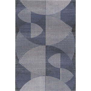Tmavě modrý vlněný koberec 100x180 cm Shades – Agnella obraz