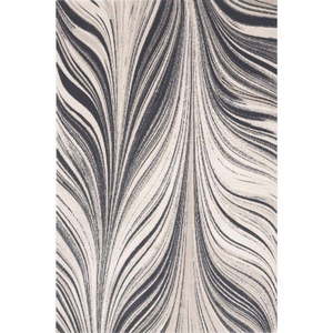Krémovo-šedý vlněný koberec 133x180 cm Zebre – Agnella obraz