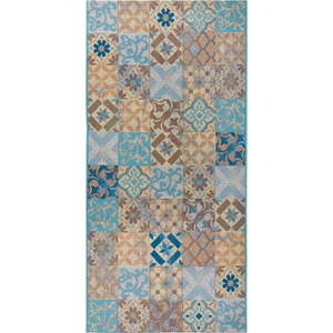 Modrý koberec běhoun 75x150 cm Cappuccino Mosaik – Hanse Home obraz