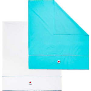 Modro-bílá sada 2 dětských prostěradel Tiseco Home Studio, 100 x 150 cm obraz