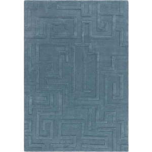 Modrý vlněný koberec 200x290 cm Maze – Asiatic Carpets obraz