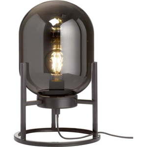 Černá stolní lampa se skleněným stínidlem (výška 34 cm) Regi – Fischer & Honsel obraz