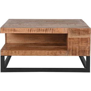Konferenční stolek z mangového dřeva v přírodní barvě 80x80 cm Cube – LABEL51 obraz