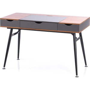 Pracovní stůl s deskou v dekoru ořechového dřeva 60x120 cm Faryn – Homede obraz