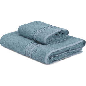 Modré bavlněné ručníky a osušky v sadě 2 ks Dora – Foutastic obraz