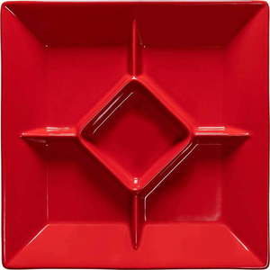 Červený kameninový talíř na pochutiny Casafina Cook & Host, 33 x 33 cm obraz